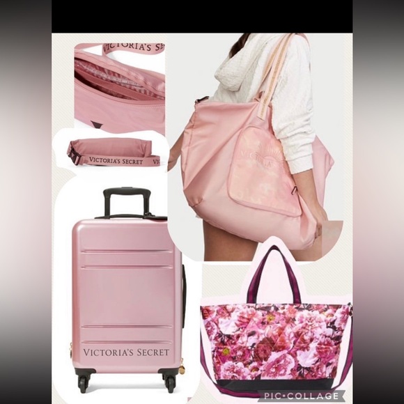 Vs wheelie luggage foldable carry luggage tote Fanny pack crossbody bag duo - Picture 2 of 10